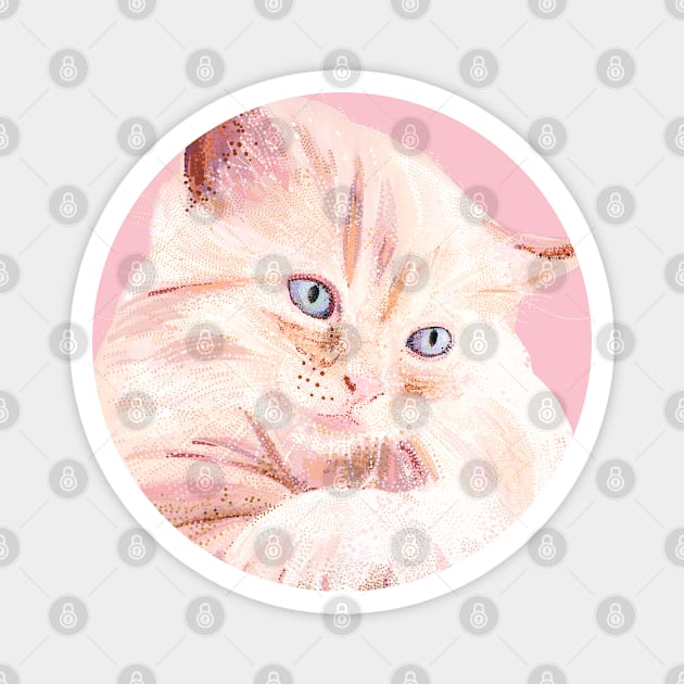 Dotted kitty Magnet by Mimie20